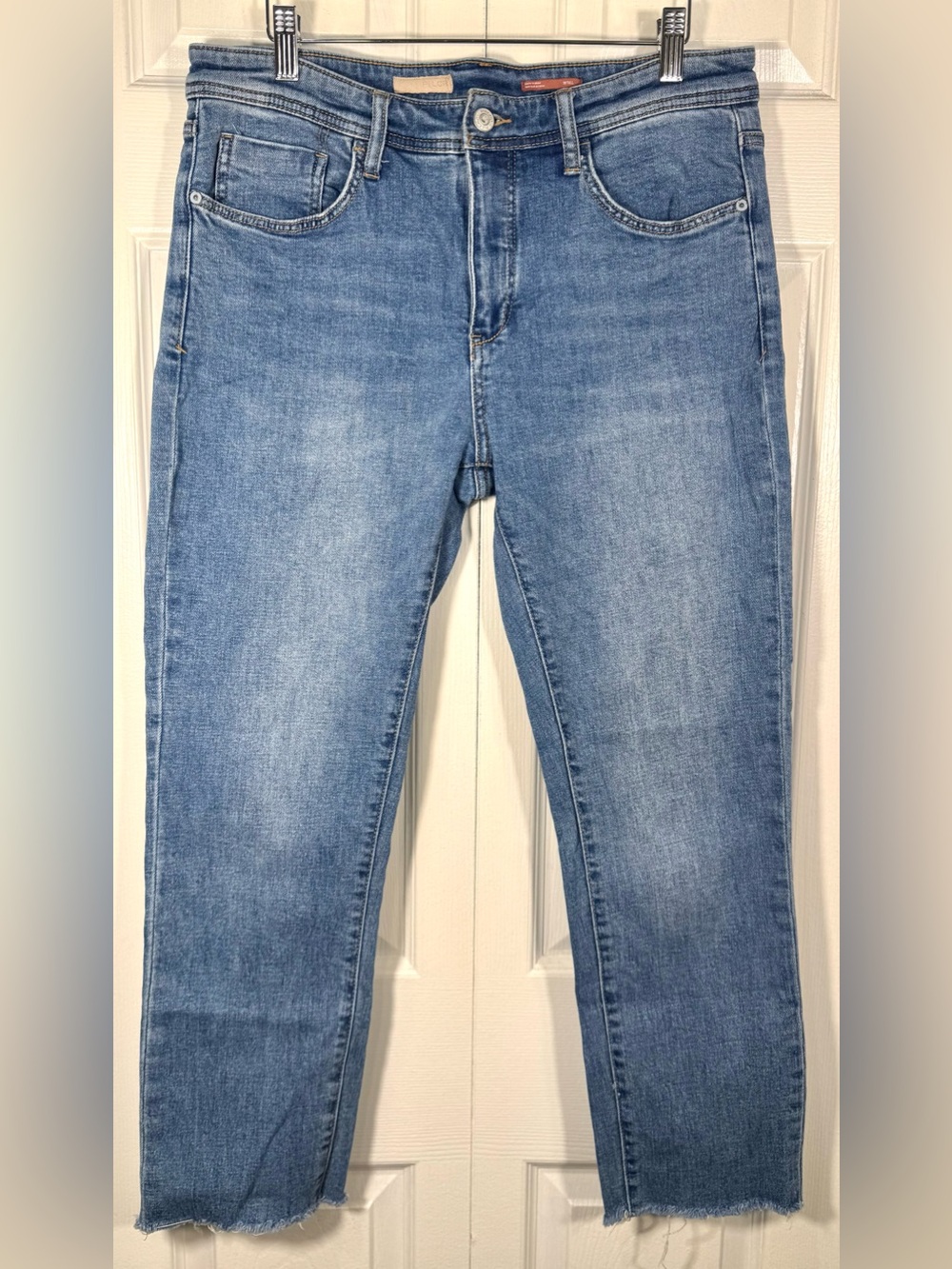 Pilcro Anthropologie Slim Boyfriend Jeans 30 Tall Cropped Raw Hem